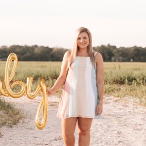pastel striped dress